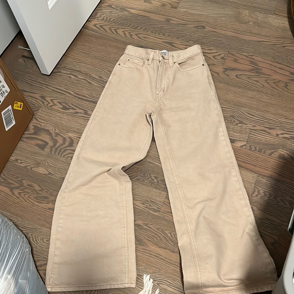 BDG tan wide leg denim